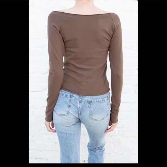 Brandy Melville brown Bonnie top - Picture 3 of 5